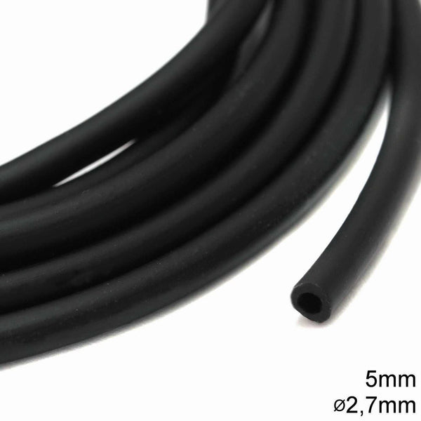 Καουτσούκ 5mm με τρύπα 2.7mm σε συσκευασία 10 μέτρων, διαθέσιμο σε 5 χρώματα - So Cute Cut