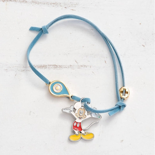 Μαρτυρικό βραχιόλι βάπτισης Mickey (σιέλ ή τυρκουάζ) σε συσκευασία 50 τεμαχίων - So Cute Cut