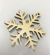 Ξύλινο χριστουγεννιάτικο στοιχείο χιονονιφάδα Νο5 με τρύπα σε συσκευασία - So Cute Cut