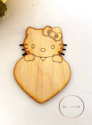Ξύλινο διακοσμητικό στοιχείο Hello Kitty - So Cute Cut