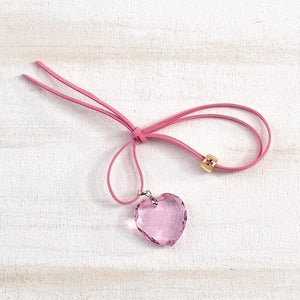Μαρτυρικό κολιέ με ροζ καρδιά σε συσκευασία 50 τεμαχίων - So Cute Cut