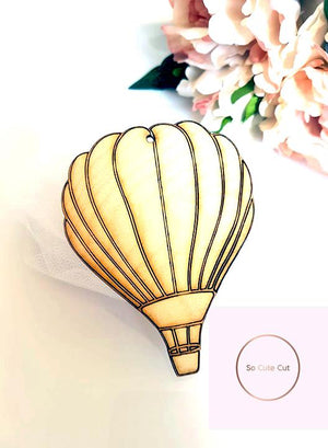 Ξύλινο διακοσμητικό στοιχείο αερόστατο - So Cute Cut