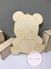 Ξύλινο διακοσμητικό στοιχείο αρκουδάκι Panta - So Cute Cut