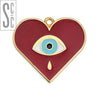 Μοτίφ καρδιά με μάτι κρεμαστό σε συσκευασία 8 τεμαχίων - So Cute Cut