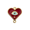 Μοτίφ καρδιά με μάτι με 2 κρικάκια σε συσκευασία 10 τεμαχίων - So Cute Cut