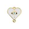 Μοτίφ καρδιά με μάτι με 2 κρικάκια σε συσκευασία 10 τεμαχίων - So Cute Cut