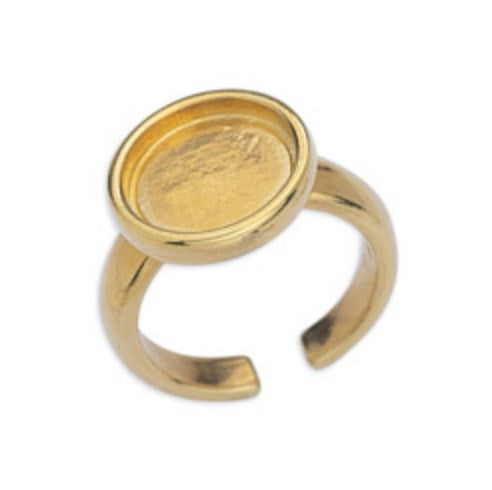 Δαχτυλίδι 17mm με καστόνι για cabochon 12mm σε συσκευασία 4 τεμαχίων - So Cute Cut