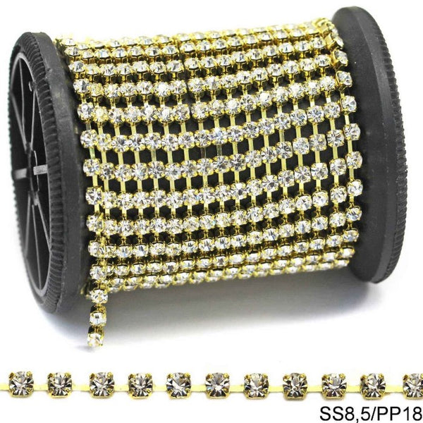 Τρέσσα Μπρούτζινη SS8.5/PP18 Μονόσειρη Crystal σε συσκευασία 2 μέτρων - So Cute Cut