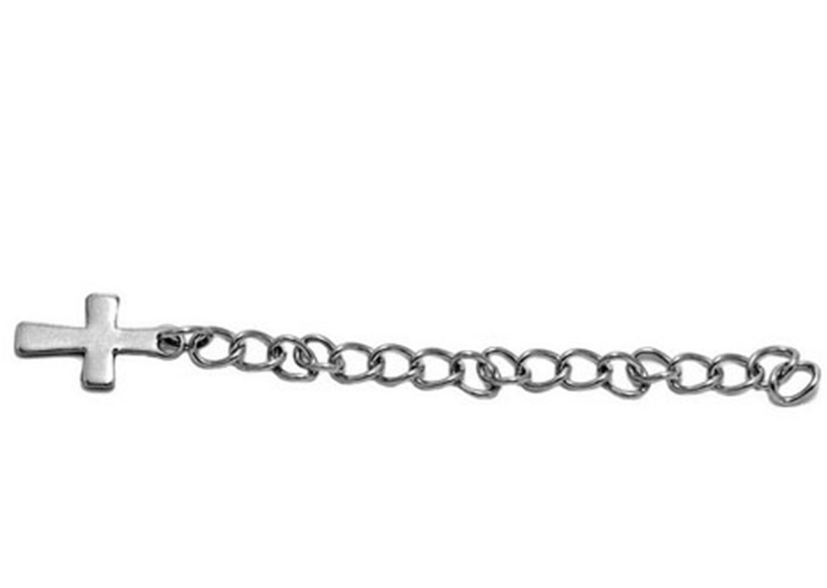 Αλυσίδα Ατσάλινη Προέκταση 6cm με Σταυρό 7x12mm σε συσκευασία 25 τεμαχίων - So Cute Cut