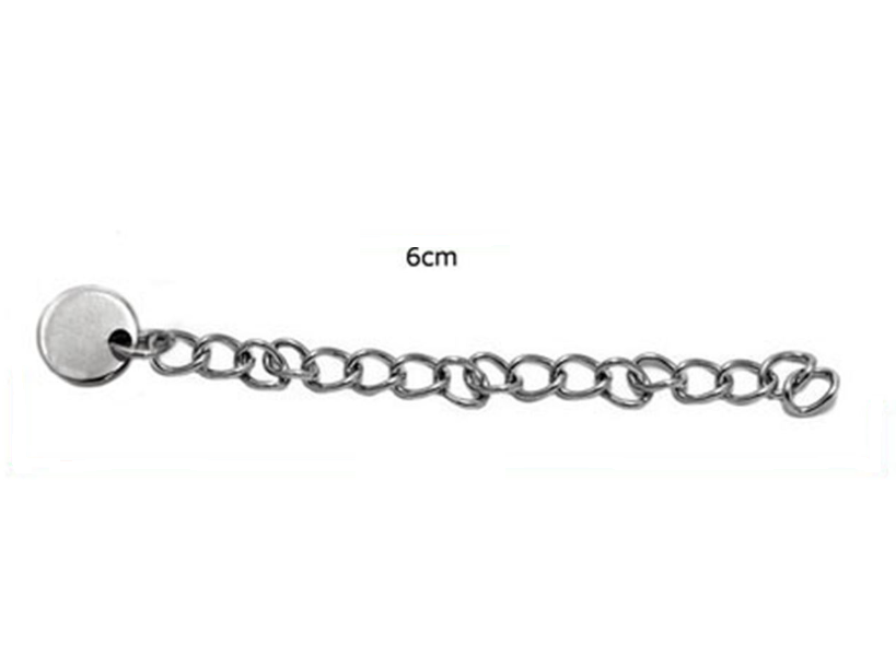 Αλυσίδα Ατσάλινη Προέκταση 6cm & Πλακάκι 6mm σε συσκευασία 25 τεμαχίων - So Cute Cut