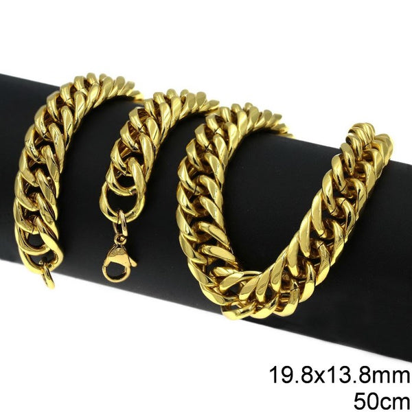 Αλυσίδα Ατσάλινη Γκουρμέτ 19.8x13.8mm σε συσκευασία 1 τεμαχίου - So Cute Cut