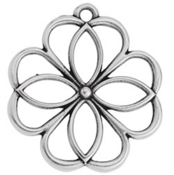 Τετράφυλλο Lotus flower 36mm περίγραμμα κρεμαστό σε συσκευασία 6 τεμαχίων - So Cute Cut