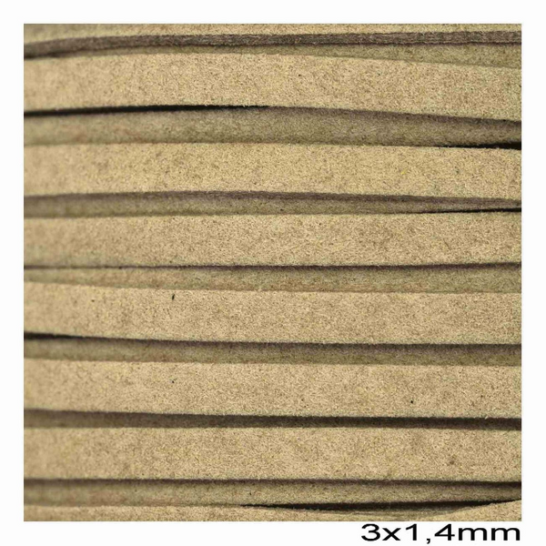 Κορδόνι suede πλακέ 3x1.4 mm σε συσκευασία 100 μέτρων - So Cute Cut