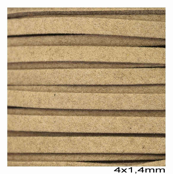 Κορδόνι suede πλακέ 4x1.4 mm σε συσκευασία 50 μέτρων - So Cute Cut