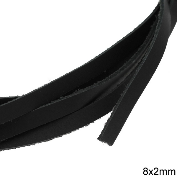 Κορδόνι δέρμα πλακέ 8x2mm σε συσκευασία 5 μέτρων - So Cute Cut