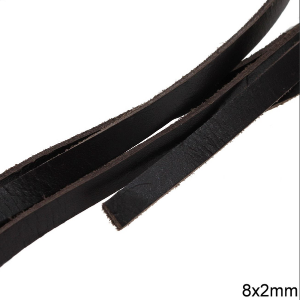 Κορδόνι δέρμα πλακέ 8x2mm σε συσκευασία 5 μέτρων - So Cute Cut