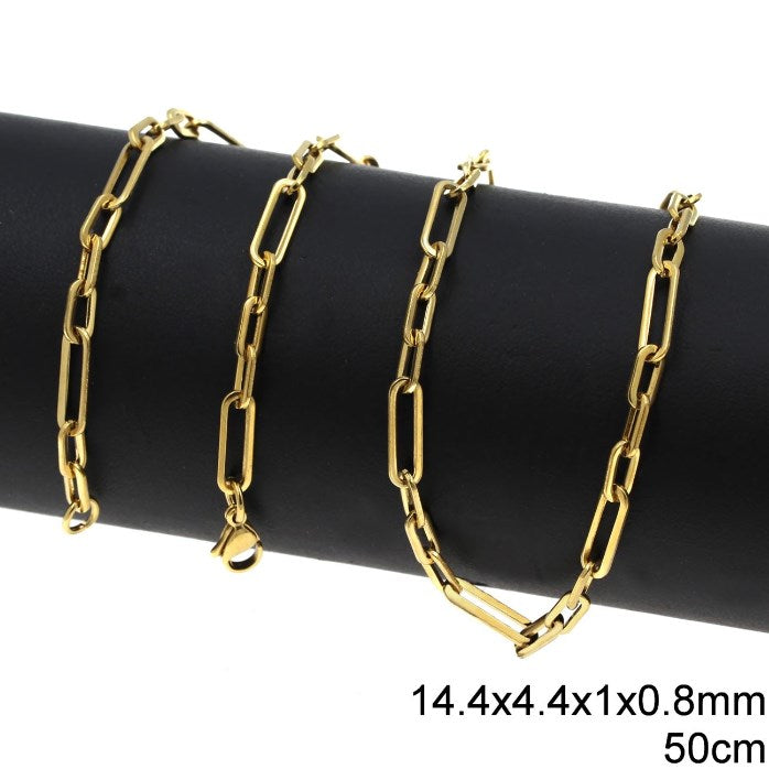 Αλυσίδα Ατσάλινη 1:3 Κρίκος Οβάλ Πλακέ 14.4x4.4x1x0.8mm σε συσκευασία 2 τεμαχίων - So Cute Cut