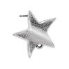 Σκουλαρίκι αστέρι κυματιστό με 1 κρικάκι με καρφί τιτανίου σε συσκευασία 10 τεμαχίων - So Cute Cut