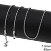 Αλυσίδα Ατσάλινη Fox Tail Στριφτή 1.5mm σε συσκευασία 4 τεμαχίων - So Cute Cut