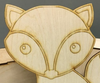 Ξύλινο διακοσμητικό στοιχείο αλεπού με βάση - So Cute Cut