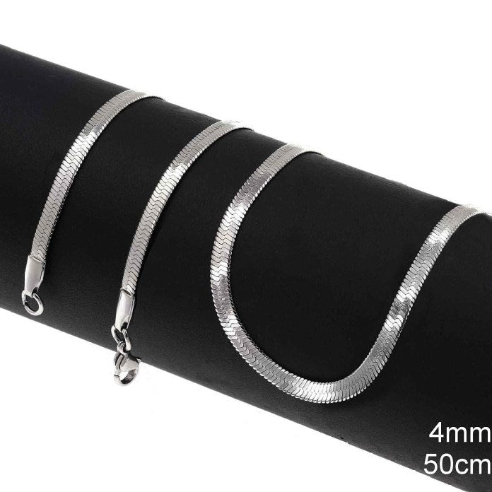 Αλυσίδα Ατσάλινη Ψαροκόκκαλο 4mm σε συσκευασία 2 τεμαχίων - So Cute Cut