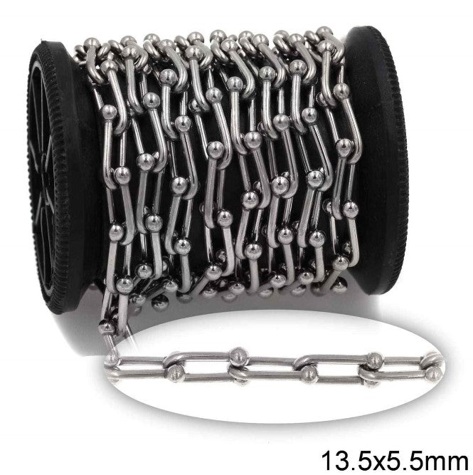 Αλυσίδα Ατσάλινη Πέταλο 13.5x5.5x1.5mm σε συσκευασία 2 μέτρων - So Cute Cut