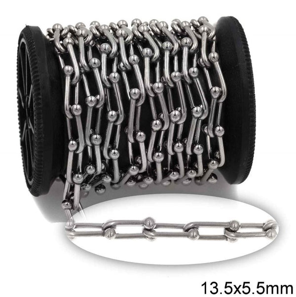Αλυσίδα Ατσάλινη Πέταλο 13.5x5.5x1.5mm σε συσκευασία 2 μέτρων - So Cute Cut