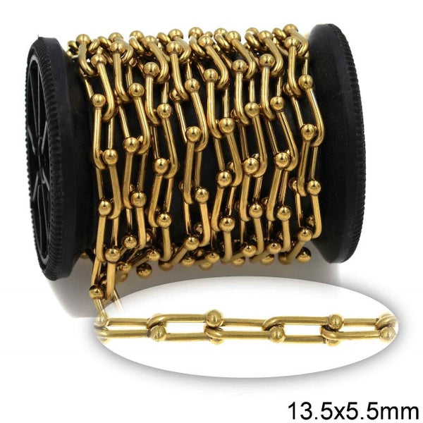 Αλυσίδα Ατσάλινη Πέταλο 13.5x5.5x1.5mm σε συσκευασία 2 μέτρων - So Cute Cut