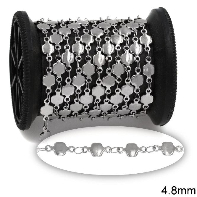 Αλυσίδα Ατσάλινη Διάστημα Τετράγωνο 10x4.8mm σε συσκευασία 2 μέτρων - So Cute Cut