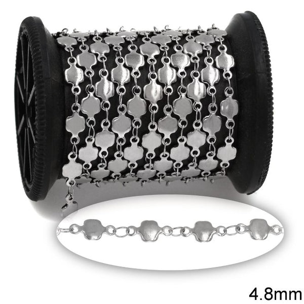 Αλυσίδα Ατσάλινη Διάστημα Τετράγωνο 10x4.8mm σε συσκευασία 2 μέτρων - So Cute Cut