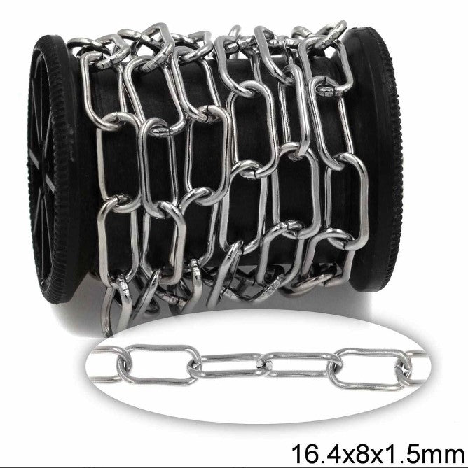 Αλυσίδα Ατσάλινη Κρίκος Οβάλ 16.4x8x1.5mm σε συσκευασία 2 μέτρων - So Cute Cut