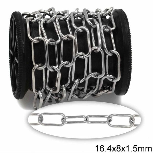 Αλυσίδα Ατσάλινη Κρίκος Οβάλ 16.4x8x1.5mm σε συσκευασία 2 μέτρων - So Cute Cut