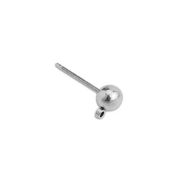 Ορειχ. σκουλ. μπίλια 5mm 1 κρικ. και καρφί inox σε συσκευασία 24 τεμαχίων - So Cute Cut