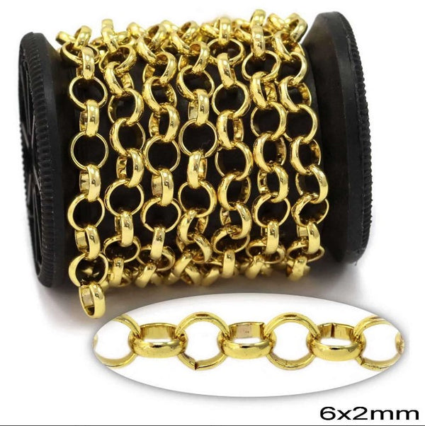 Αλυσίδα Ατσάλινη Γιαννιώτικη 6x2mm σε συσκευασία 2 μέτρων - So Cute Cut