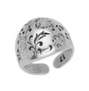 Δαχτυλίδι dome bold με floral pattern 17mm σε συσκευασία 3 τεμαχίων - So Cute Cut