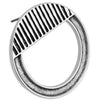 Σκουλαρίκι κύκλος με ανάγλυφες γραμμές με καρφί τιτανίου σε συσκευασία 4 τεμαχίων - So Cute Cut