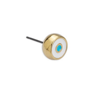 Σκουλαρίκι μάτι στρογγυλό με καρφί τιτανίου σε συσκευασία 6 τεμαχίων - So Cute Cut