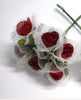 Λουλούδι κόκκινο δίχρωμο με γάζα σε συσκευασία 72 τεμαχίων - So Cute Cut