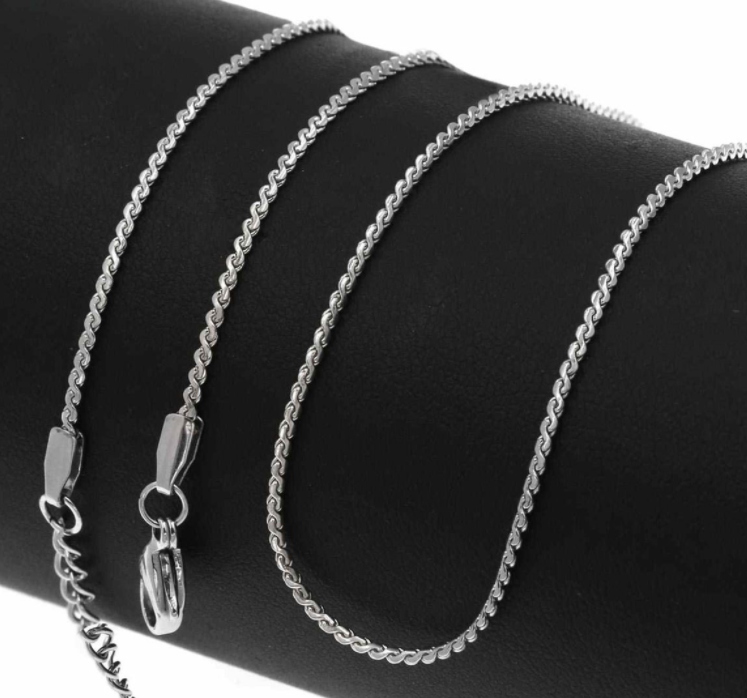 Αλυσίδα Ατσάλινη Σερπαντίνα 1.5x0.8mm σε συσκευασία 4 τεμαχίων - So Cute Cut