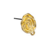 Σκουλαρίκι τριαντάφυλλο με 1 κρικάκι με καρφί τιτανίου σε συσκευασία 14 τεμαχίων - So Cute Cut