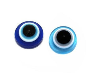 Χάντρα ρητίνης στρογγυλή ματάκι cabochon 6 mm σε συσκευασία 100 τεμαχίων - So Cute Cut